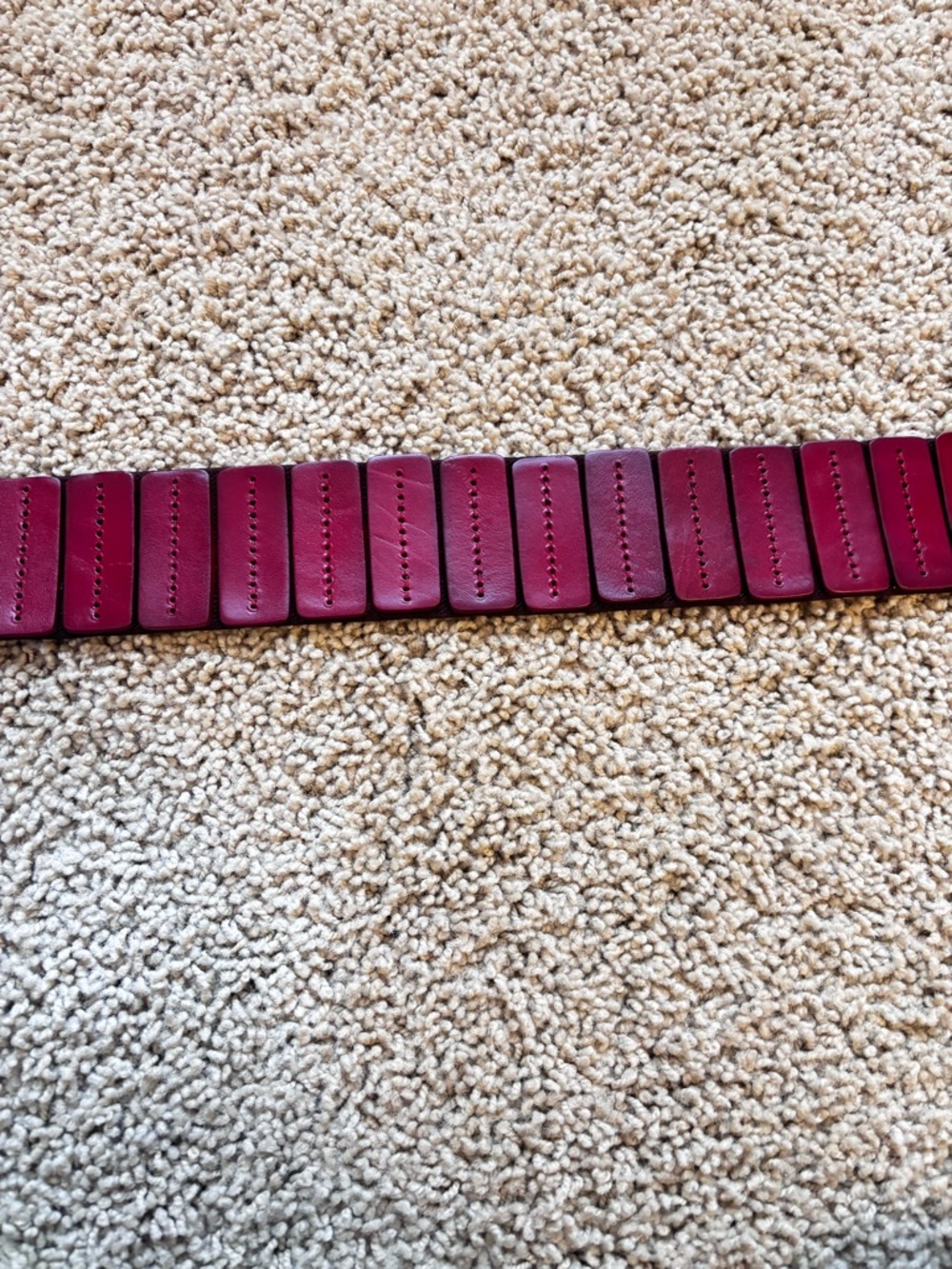 Vintage Red Leather Western Belt - Picture 6 of 7